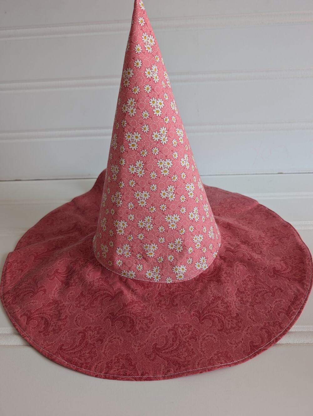 Handmade Floral Whimsy Floppy Witch Hat - 20